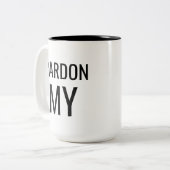 Excuseer mijn Victor Tweekleurige Koffiemok (Voorkant links)