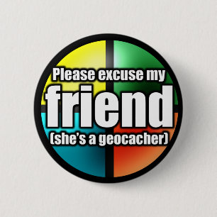 Excuseer mijn vriendenknop ronde button 5,7 cm