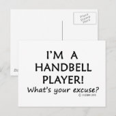 Excuseer voor de speler Handbell Briefkaart (Voorkant / Achterkant)