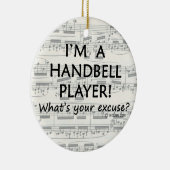 Excuseer voor de speler Handbell Keramisch Ornament (Rechts)