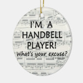 Excuseer voor de speler Handbell Keramisch Ornament (Links)