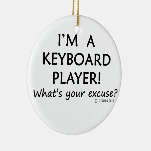 Excuseer voor toetsenbordspeler keramisch ornament (Rechts)