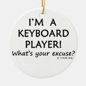 Excuseer voor toetsenbordspeler keramisch ornament (Voorkant)
