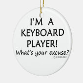 Excuseer voor toetsenbordspeler keramisch ornament (Links)