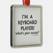 Excuseer voor toetsenbordspeler metalen ornament (Rechts)