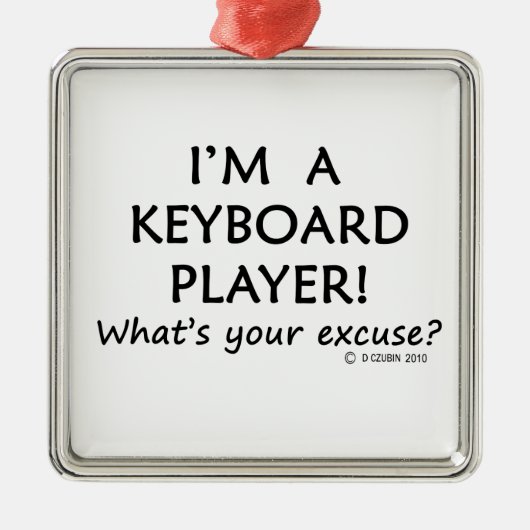 Excuseer voor toetsenbordspeler metalen ornament (Voorkant)