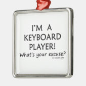 Excuseer voor toetsenbordspeler metalen ornament (Links)