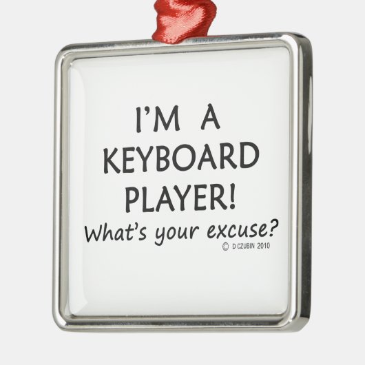 Excuseer voor toetsenbordspeler metalen ornament (Links)