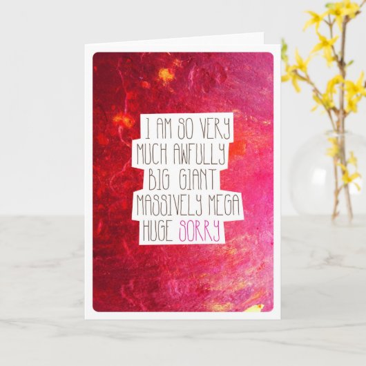 Excuses aan je vriend kaart (Gele Bloem)