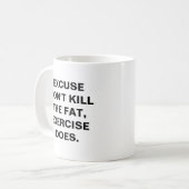 Excuses doden geen dikke fitness Mok (Voorkant links)