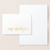 Excuses gouden folie kaarten (Display)