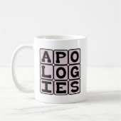 Excuses, het spijt me koffiemok (Links)