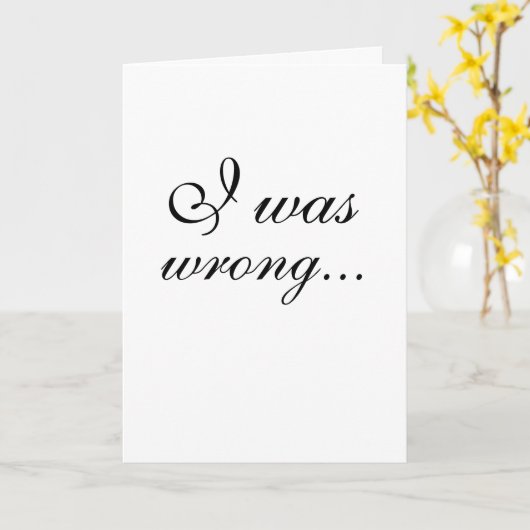 Excuses in zwart-wit kaart (Gele Bloem)