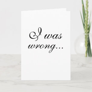 Excuses in zwart-wit kaart