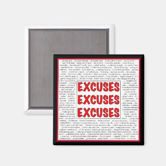 Excuses Magneet (Voorkant / Achterkant)