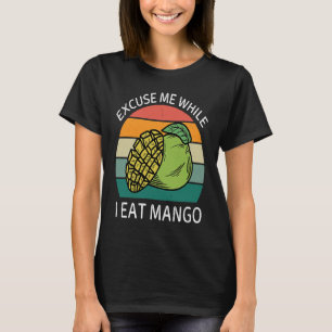 excuses terwijl ik Mango Fruit Retro Ma eet T-shirt