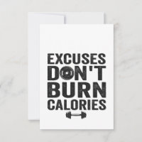 Excuses verbranden geen calorieën grappige fitness
