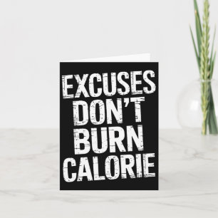 Excuses verbranden geen calorieën kaart