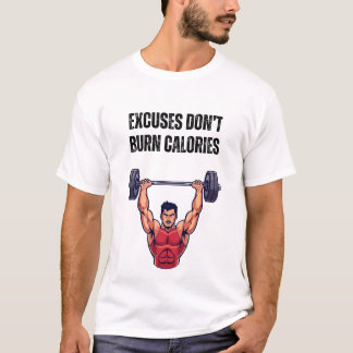 Excuses verbranden geen calorieën t-shirt