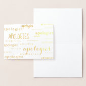 Excuses voor de gouden folie folie kaarten (Display)