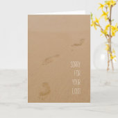 Excuses voor het verlies van voetafdrukken in zand kaart (Gele Bloem)