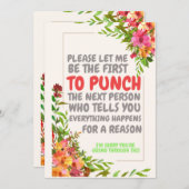 Excuses voor je verlies van medeleven en diepste s kaart (Voorkant / Achterkant)