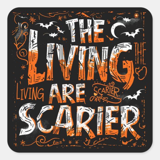 ExDesigner | Aanpassing | Halloween Vierkante Sticker (Voorkant)