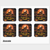 ExDesigner | Aanpassing | Halloween Vierkante Sticker (Vel)