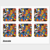 ExDesigner | Aanpassing | Halloween Vierkante Sticker (Vel)