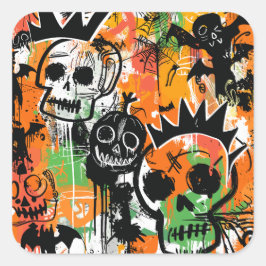 ExDesigner | Aanpassing | Halloween Vierkante Sticker