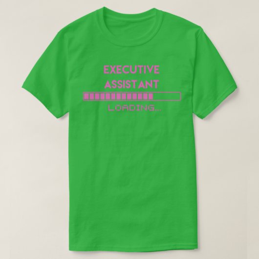 Execeutisch assistent-laadroze t-shirt (Design voorkant)