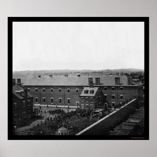 Executie van de Lincoln-condensatoren 1865 Poster