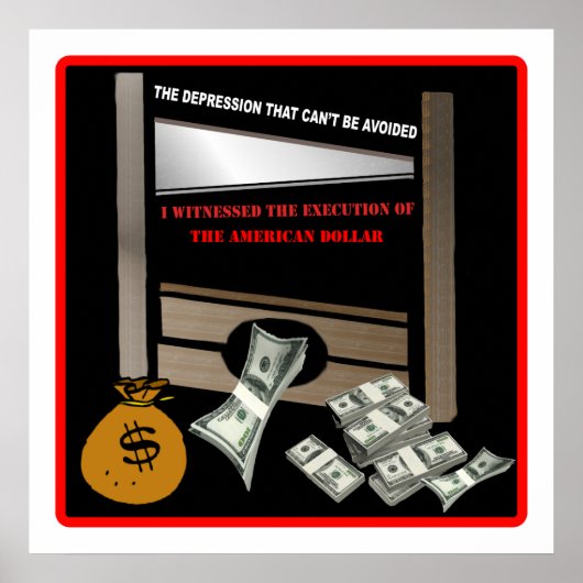 Executie van het Amerikaanse Poster voor dollars (Voorkant)