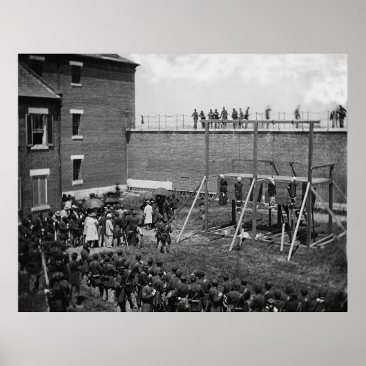 Executie van vier mensen Lincoln-samenzweerders Poster (Voorkant)