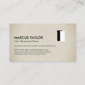 Executief Chef Restaurant Eigenaar Visitekaartje (Achterkant)