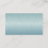 Executieve Turquoise Borstel Stalen Monogram Visitekaartje (Achterkant)