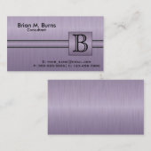 Executive Amethyst Monogram Visitekaartje (Voorkant / Achterkant)