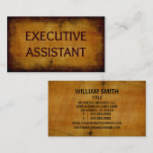 Executive Assistant Antiek geborsteld Visitekaartj Visitekaartje (Voorkant / Achterkant)