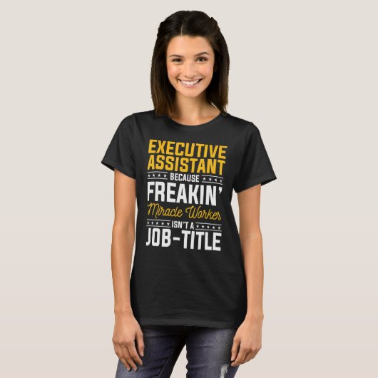 Executive Assistant Omdat Multitasking Ninja Act T-shirt (Voorkant volledig)