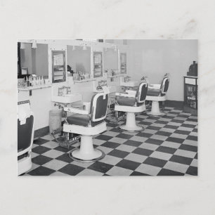 Executive Barber Shop, 1935 Briefkaart