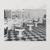 Executive Barber Shop, 1935 Briefkaart (Voorkant)
