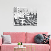 Executive Barber Shop, 1935. Oude foto Canvas Afdruk (Insitu (Woonkamer))