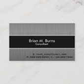 Executive Black Brush Steel Visitekaartje (Voorkant)