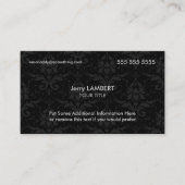 Executive Black Damask Visitekaartje (Voorkant)