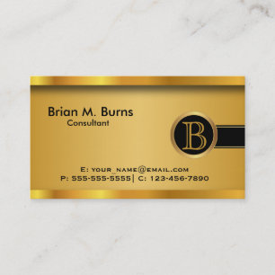 Executive Black Gold DIY-monogram Visitekaartje