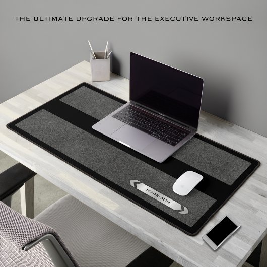 Executive Black Gray Minimalist For Him Bureaumat