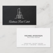 Executive Black Leather | Makelaar | Metropolis Visitekaartje (Voorkant / Achterkant)