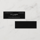 Executive Black Mini Visitekaartje (Voorkant / Achterkant)