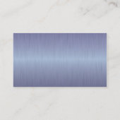 Executive Blue Brush Steel Monogram Visitekaartje (Achterkant)