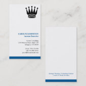 Executive blue stripe custom logo professional visitekaartje (Voorkant / Achterkant)